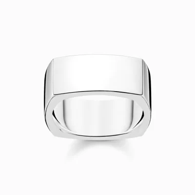 THOMAS SABO Ringar | Återvunnet 925 silver<RING FYRKANTIG SILVER silverfargad