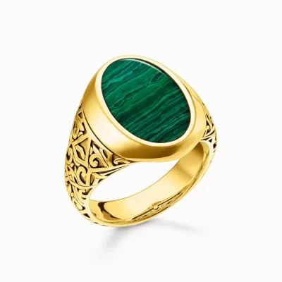 THOMAS SABO Ringar | Ringar<RING GR&OUML;NT-GULD gult guldfargad, grön