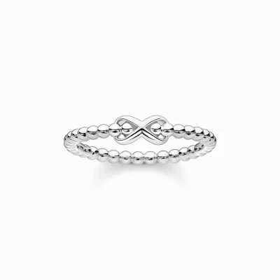 THOMAS SABO Ringar | Återvunnet 925 silver<RING KULOR MED INFINITY SILVER silverfargad