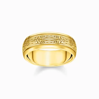 THOMAS SABO Ringar | 18K plätering<RING ORNAMENT GULD gult guldfargad