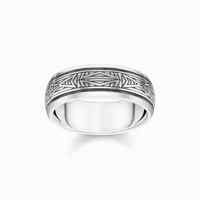 THOMAS SABO Ringar | Återvunnet 925 silver<RING ORNAMENT SILVER silverfargad