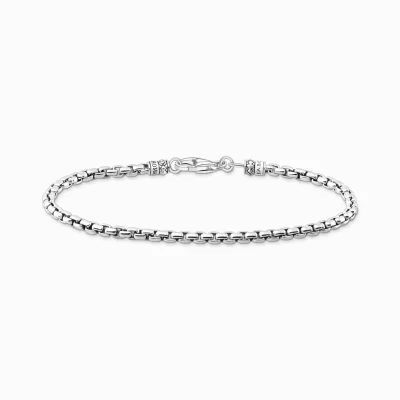 THOMAS SABO Armband | Återvunnet 925 silver<VENEZIA-ARMBAND SILVER SV&AUML;RTAT silverfargad