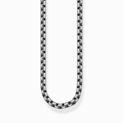 THOMAS SABO Halsband | Återvunnet 925 silver<VENEZIA-KEDJA SILVER SV&AUML;RTAT silverfargad